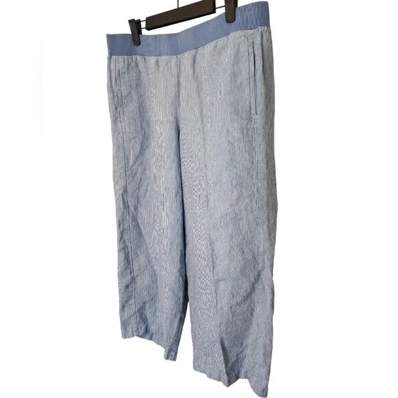 J. Jill Love Linen Striped Pull On Pants Medium - Picture 3 of 7